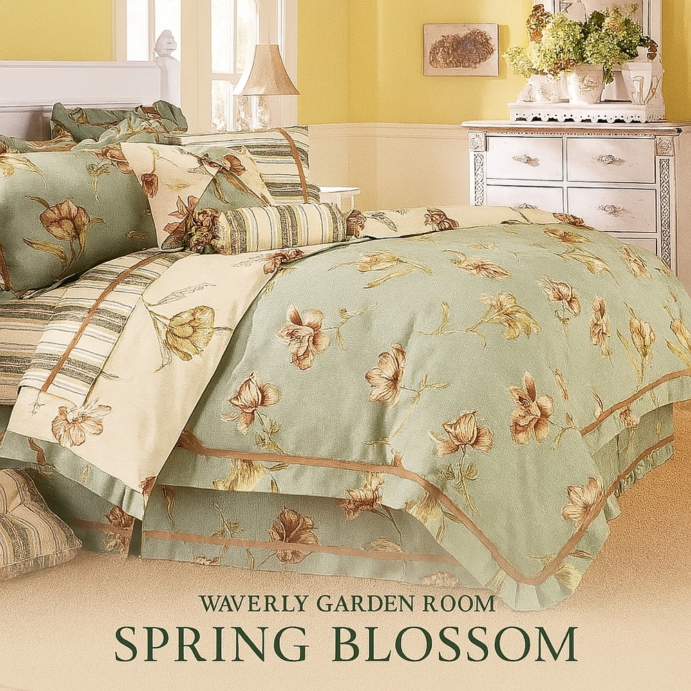 NWT VTG Waverly Garden Room “Spring Blossom” Full Bedskirt – Floral